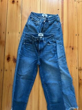 Lot of 2 PAIGE Sarah Slim Jeans (1 Sarah Slim, 1 Sarah Slim Crop) 24